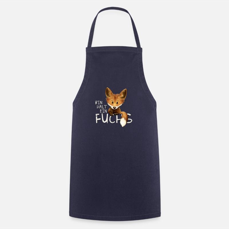 Bin halt ein Fuchs verwegen lustiges Statement - Kochschürze - Navy
