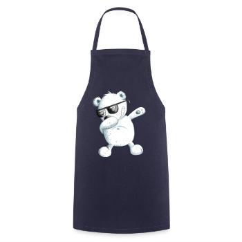Dabbender Polar Bear I Dab Dance Animals I Dabbing Bear - Cooking Apron - navy - Front - AI Model Male 185 dark (185cm)