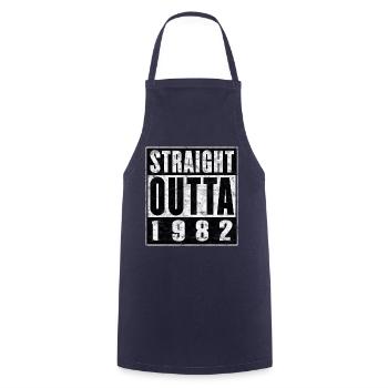 Straight Outta 1982 - 40. Geburtstag Geschenk. - Kochschürze - Navy - Vorne - AI Model Male 185 dark (185cm)