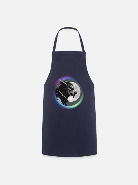 Werwolf spitzt die Ohren - Kochschürze - Navy