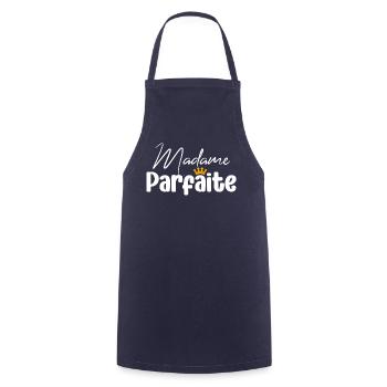Madame Parfaite cadeau humoristique femme parfaite - Tablier de cuisine - marine - Devant - AI Model Male 185 dark (185cm)