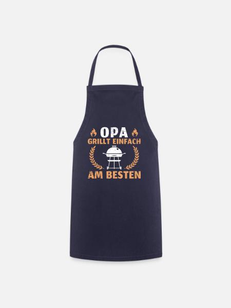 Vatertag Grillen Opa - Kochschürze - Navy