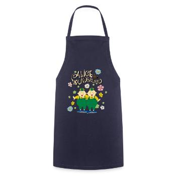 Alice Au Pays Des Merveilles Tweedledum - Tablier de cuisine - marine - Devant - AI Model Male 185 dark (185cm)
