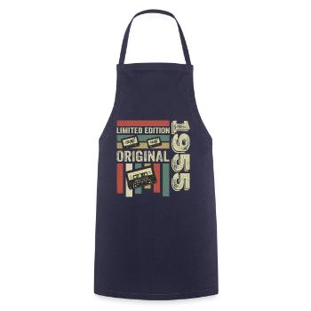Vintage 1955 - Retro Birthday Saying 1955 - Cooking Apron - navy - Front - AI Model Male 185 dark (185cm)