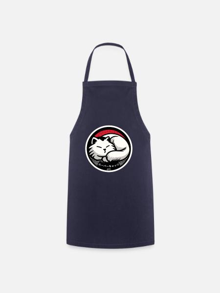 Chat dormeur - Tablier de cuisine - marine