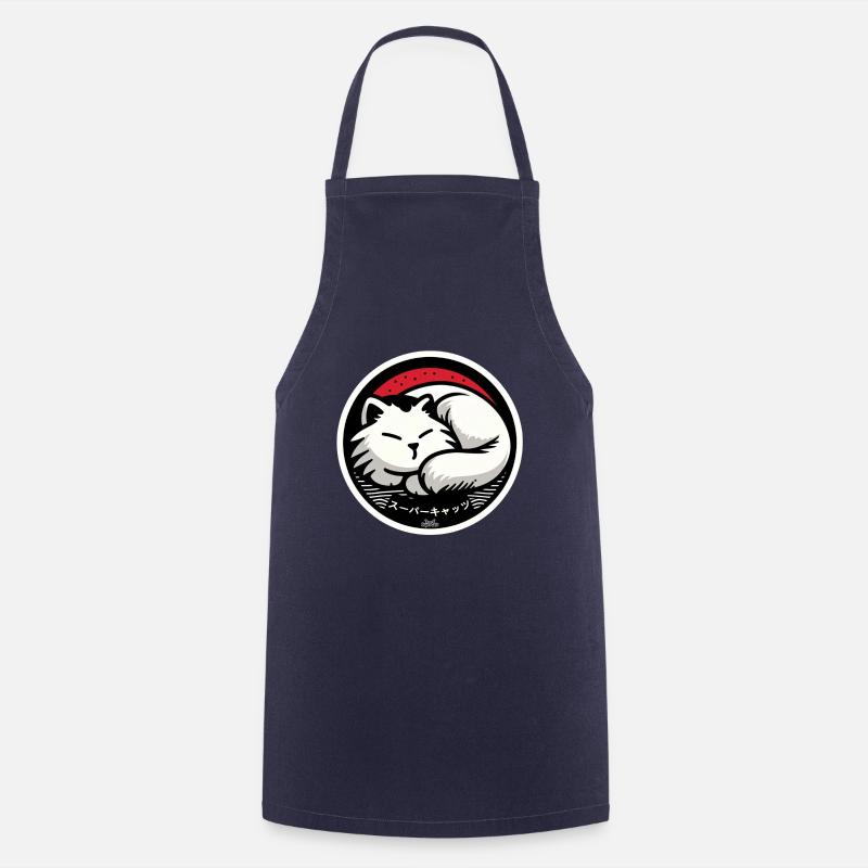 Chat dormeur - Tablier de cuisine - marine