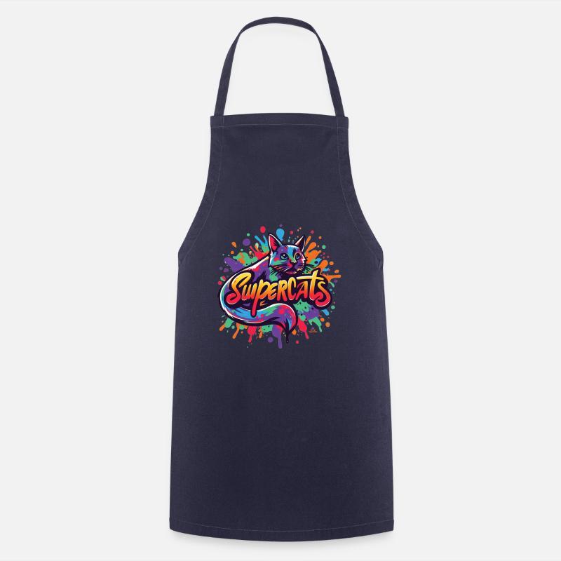 Supercats 7 Logo - Cooking Apron - navy