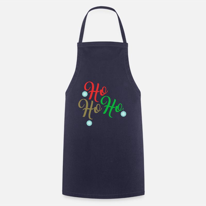 HoHoHo Merry Christmas - Cooking Apron - navy