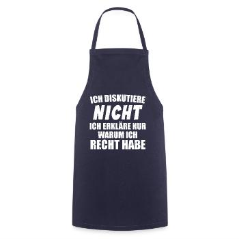 Klarheit in Worte - Kochschürze - Navy - Vorne - AI Model Male 185 dark (185cm)
