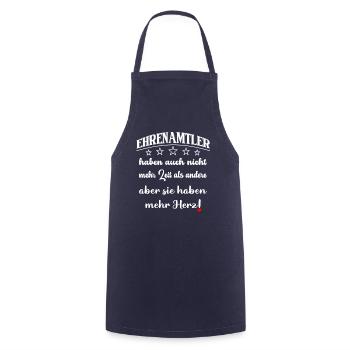 Ehrenamtler haben auch nicht mehr Zeit als andere - Kochschürze - Navy - Vorne - AI Model Male 185 dark (185cm)