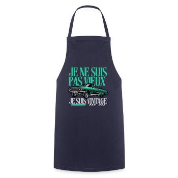 I'm not old I'm vintage - Cooking Apron - navy - Front - AI Model Male 185 dark (185cm)