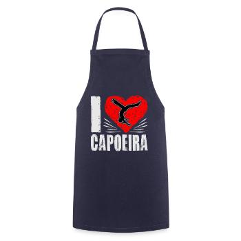 Ich liebe Capoeira - Kochschürze - Navy - Vorne - AI Model Male 185 dark (185cm)