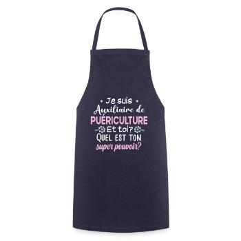 Auxiliaire de puériculture Puéricultrice Métier - Tablier de cuisine - marine - Devant - AI Model Male 185 dark (185cm)