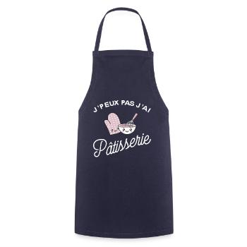 J'peux pas j'ai pâtisserie (blanc) - Tablier de cuisine - marine - Devant - AI Model Male 185 dark (185cm)