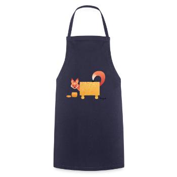 Cheeky Little Fox - Cooking Apron - navy - Front - AI Model Male 185 dark (185cm)