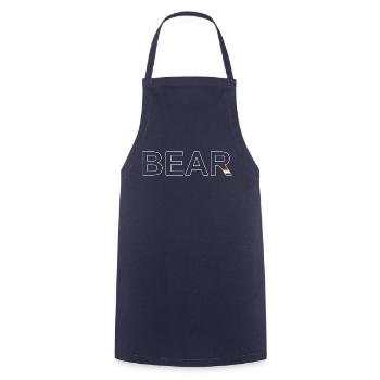 BEAR white - Cooking Apron - navy - Front - AI Model Male 185 dark (185cm)