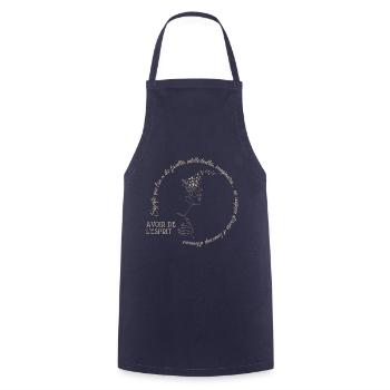 avoir de l humour 1 - Tablier de cuisine - marine - Devant - AI Model Male 185 dark (185cm)