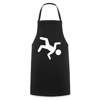 Trampolin - Kochschürze - Schwarz - Vorne - AI Model Male 185 dark (185cm)
