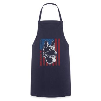 Deutscher Schäferhund USA - Kochschürze - Navy - Vorne - AI Model Male 185 dark (185cm)