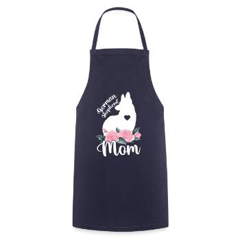 German Shepherd Mom - Cooking Apron - navy - Front - AI Model Male 185 dark (185cm)