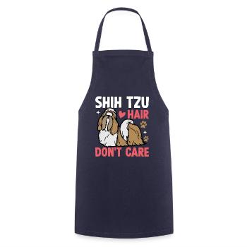Les cheveux Shih Tzu s’en fichent - Tablier de cuisine - marine - Devant - AI Model Male 185 dark (185cm)