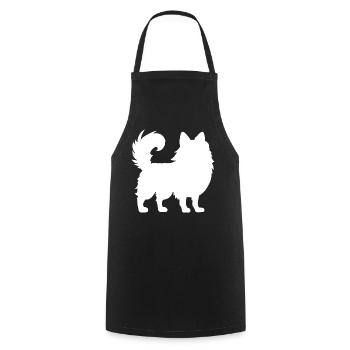 Pomeranian Zwergspitz - Kochschürze - Schwarz - Vorne - AI Model Male 185 dark (185cm)
