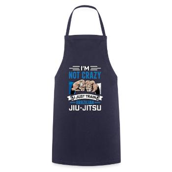 I'm not crazy I just train Brazilian Jiu-Jitsu - Kochschürze - Navy - Vorne - AI Model Male 185 dark (185cm)