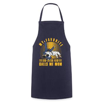 Mon Jiu-Jitsu Kid préféré m’appelle maman - Tablier de cuisine - marine - Devant - AI Model Male 185 dark (185cm)