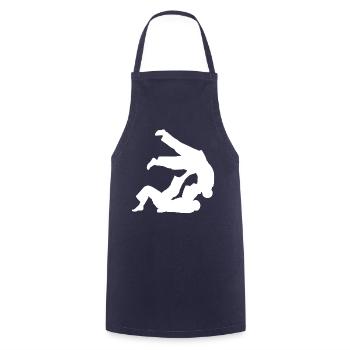 Jiu-Jitsu Brésilien BJJ - Tablier de cuisine - marine - Devant - AI Model Male 185 dark (185cm)