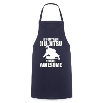 Si vous vous entraînez au Jiu-Jitsu, vous êtes génial - Tablier de cuisine - marine - Devant - AI Model Male 185 dark (185cm)