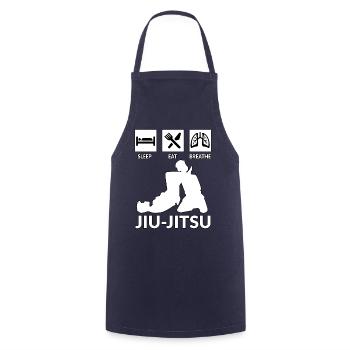 Jiu-Jitsu Brésilien BJJ - Tablier de cuisine - marine - Devant - AI Model Male 185 dark (185cm)