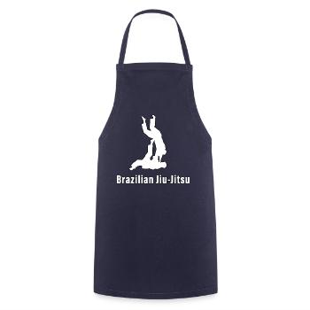 Jiu-Jitsu Brésilien BJJ - Tablier de cuisine - marine - Devant - AI Model Male 185 dark (185cm)