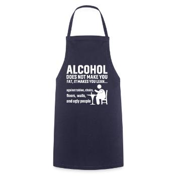 L’alcool ne fait pas grossir - Tablier de cuisine - marine - Devant - AI Model Male 185 dark (185cm)