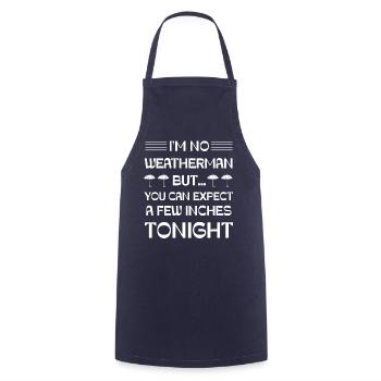 I'm no Weatherman but you can expect a few Inches - Cooking Apron - navy - Front - AI Model Male 185 dark (185cm)