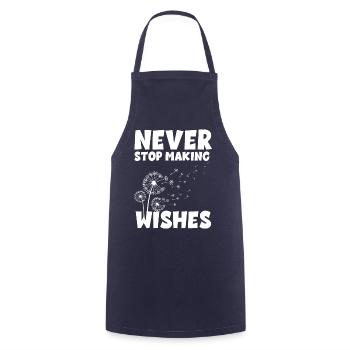 Never stop making Wishes - Cooking Apron - navy - Front - AI Model Male 185 dark (185cm)