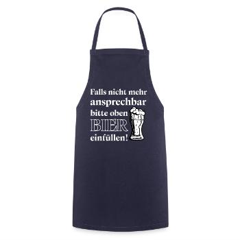 Falls nicht mehr ansprechbar bitte oben Bier - Kochschürze - Navy - Vorne - AI Model Male 185 dark (185cm)