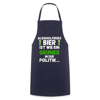 Alkoholfreies Bier ist wie ein Grüner in der Polit - Kochschürze - Navy - Vorne - AI Model Male 185 dark (185cm)