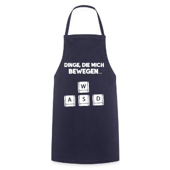 Dinge die mich bewegen Zocker IT Computer Nerd - Kochschürze - Navy - Vorne - AI Model Male 185 dark (185cm)