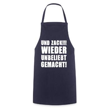 Und Zack wieder unbeliebt gemacht - Kochschürze - Navy - Vorne - AI Model Male 185 dark (185cm)