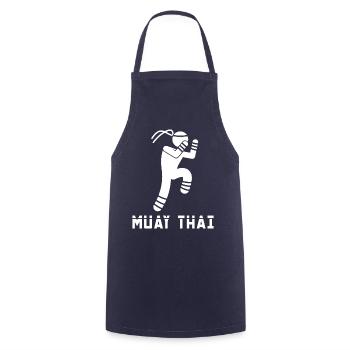 Muay Thaï - Tablier de cuisine - marine - Devant - AI Model Male 185 dark (185cm)