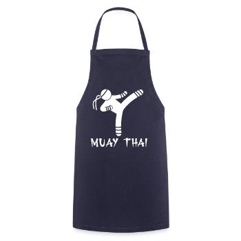 Muay Thaï - Tablier de cuisine - marine - Devant - AI Model Male 185 dark (185cm)