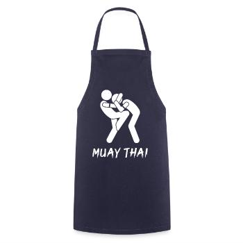 Muay Thaï - Tablier de cuisine - marine - Devant - AI Model Male 185 dark (185cm)