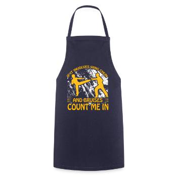 If it involves Wing chun and bruises count me in - Cooking Apron - navy - Front - AI Model Male 185 dark (185cm)