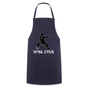 Wing Chun - Tablier de cuisine - marine - Devant - AI Model Male 185 dark (185cm)