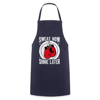 Sweat now Shine Later Boxing - Cooking Apron - navy - Front - AI Model Male 185 dark (185cm)