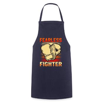 Furchtloser Kämpfer - Kochschürze - Navy - Vorne - AI Model Male 185 dark (185cm)