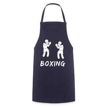Boxen - Kochschürze - Navy - Vorne - AI Model Male 185 dark (185cm)