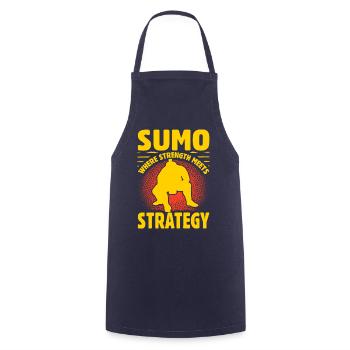 Sumo où la force rencontre la stratégie - Tablier de cuisine - marine - Devant - AI Model Male 185 dark (185cm)