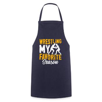 Wrestling my favorite Season - Kochschürze - Navy - Vorne - AI Model Male 185 dark (185cm)