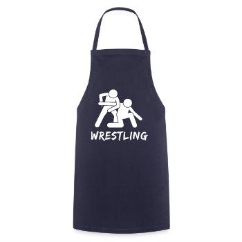 Wrestling - Cooking Apron - navy - Front - AI Model Male 185 dark (185cm)